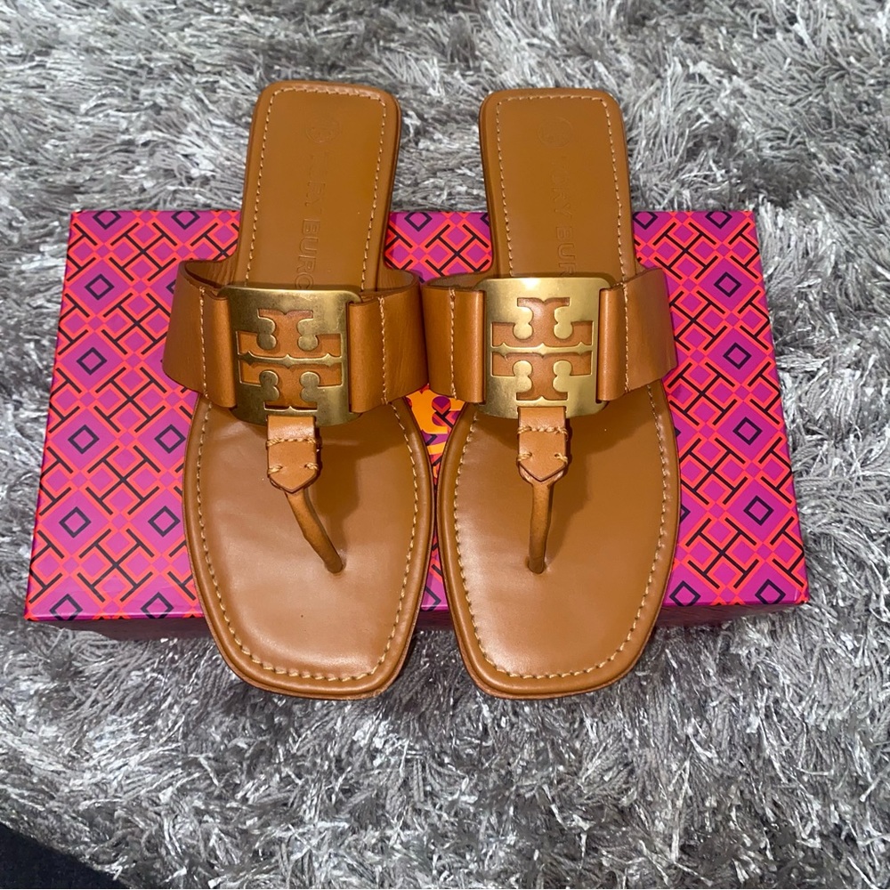 Tan Tory Burch Sandals